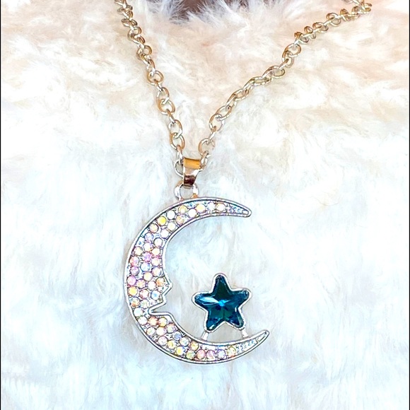 Brighton Jewelry - Swarovski Crystal Moon &Star Necklace